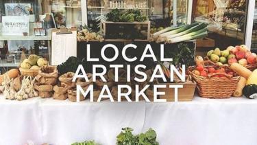 Market table of produce