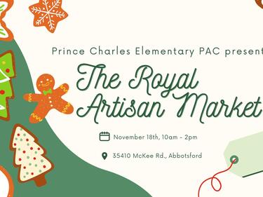 Royal Artisan Christmas Market Event Poster