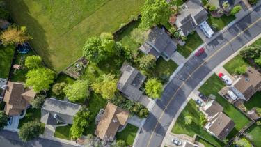 aerial shot of a neighbourhood