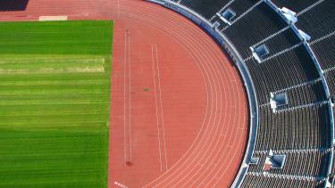 aerial view of sports track