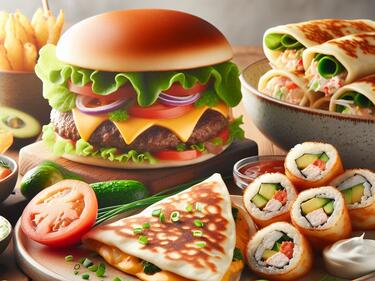 AI image of different take out food