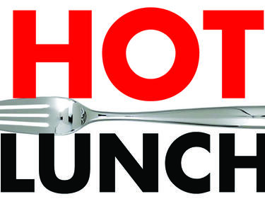 hot lunch text with fork