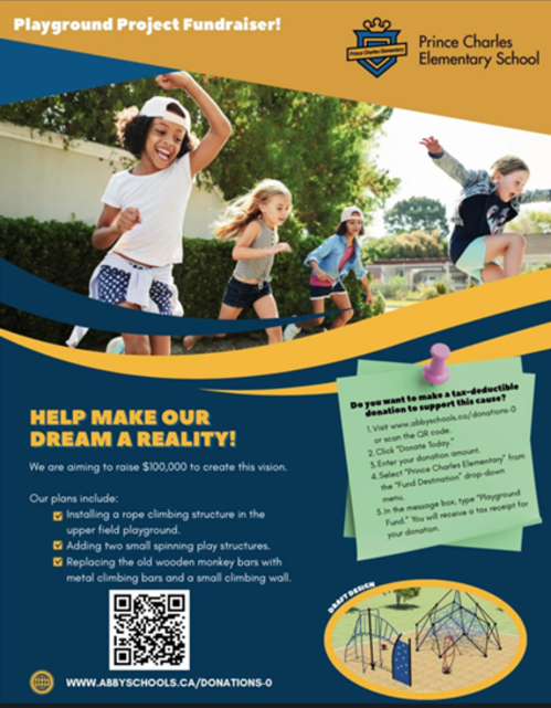 New Playground Donation poster